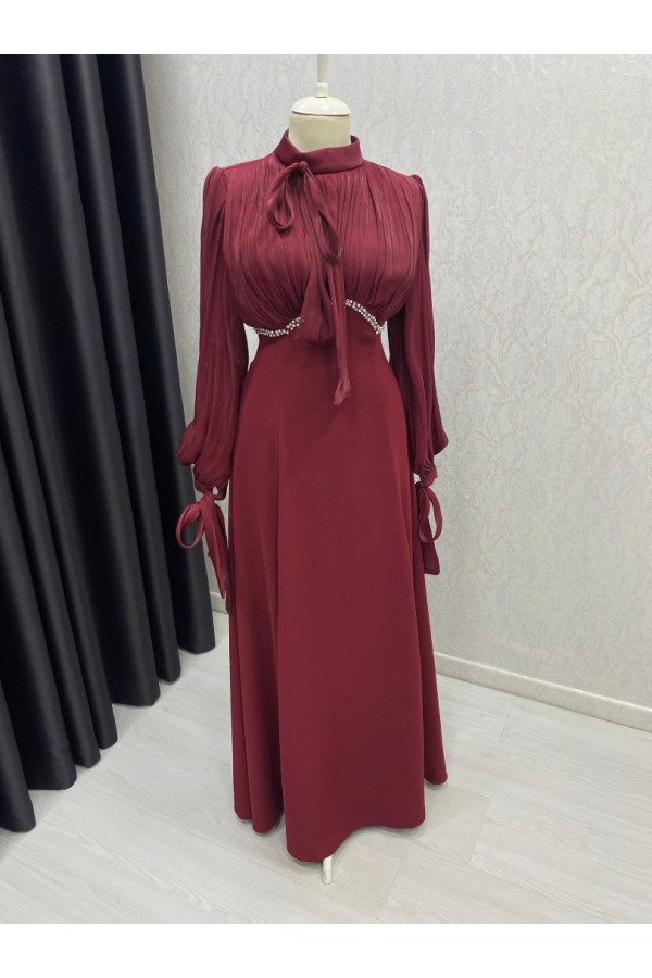 Nehir Beli Taş Detaylı Abiye