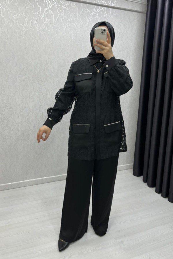 Bella Güpür Takım Siyah