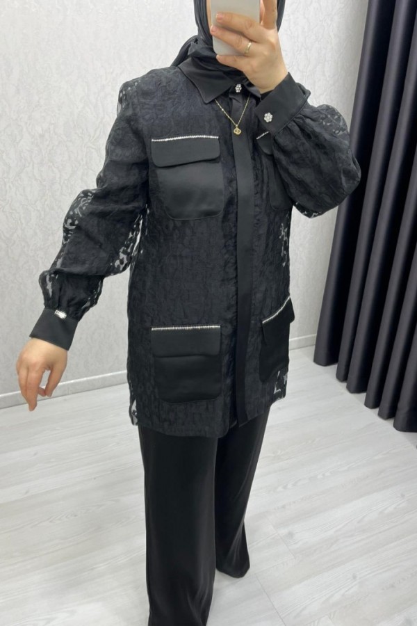 Bella Güpür Takım Siyah